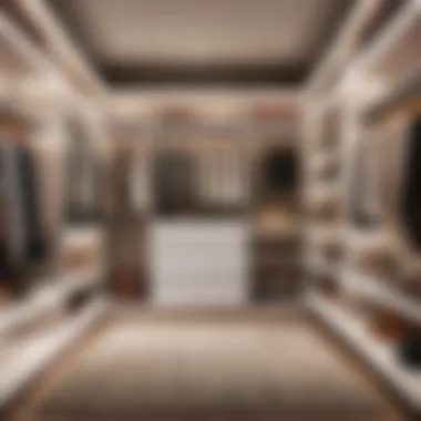 Sleek Minimalist Closet Design with Built-In Shelving Minimalist closet design with built-in shelving