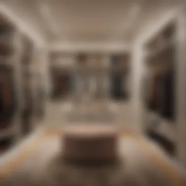 Personalized decor elements integrated into a closet design.