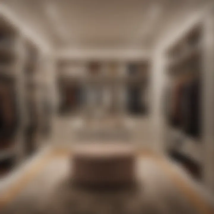 Personalized decor elements integrated into a closet design.