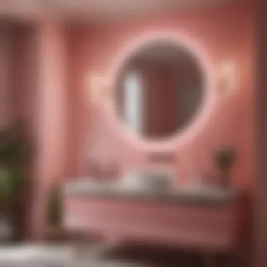 Elegant Pink Bathroom Design Elegant pink bathroom featuring stylish fixtures