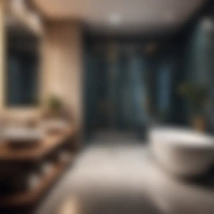 Unique Triangle Bathroom Layout