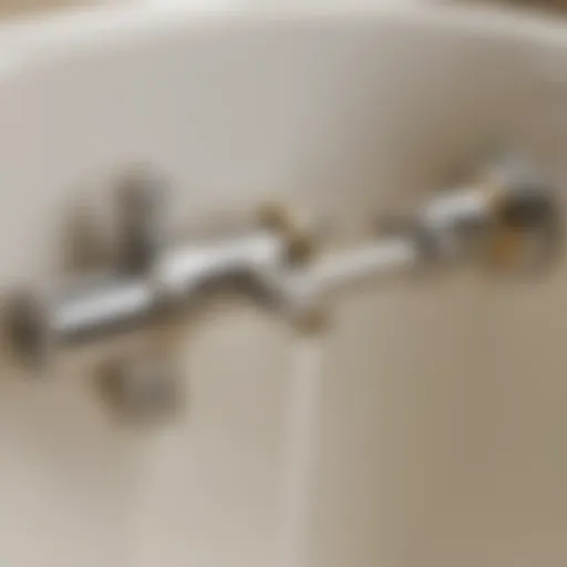 Illustration of trip lever assembly in bathtub drain mechanism