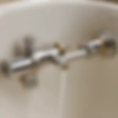 Intricate Trip Lever Assembly Illustration of trip lever assembly in bathtub drain mechanism