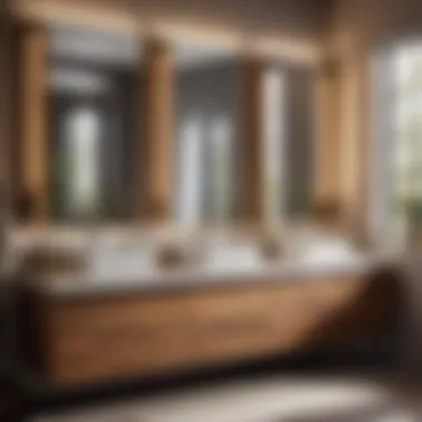 Functional Storage Solutions Triple Sink Vanity Triple sink bathroom vanity with integrated storage solutions