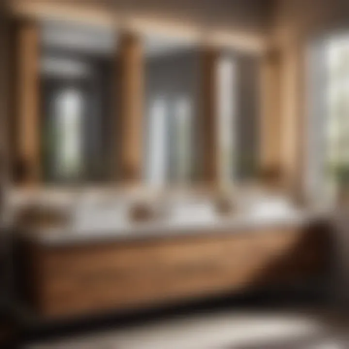 Functional Storage Solutions Triple Sink Vanity Triple sink bathroom vanity with integrated storage solutions