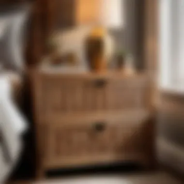 Exquisite Tropical Rattan Nightstand Tropical Rattan Nightstand