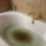 Identifying the Cause of a Clogged Bathtub Drain Illustration of clogged bathtub drain