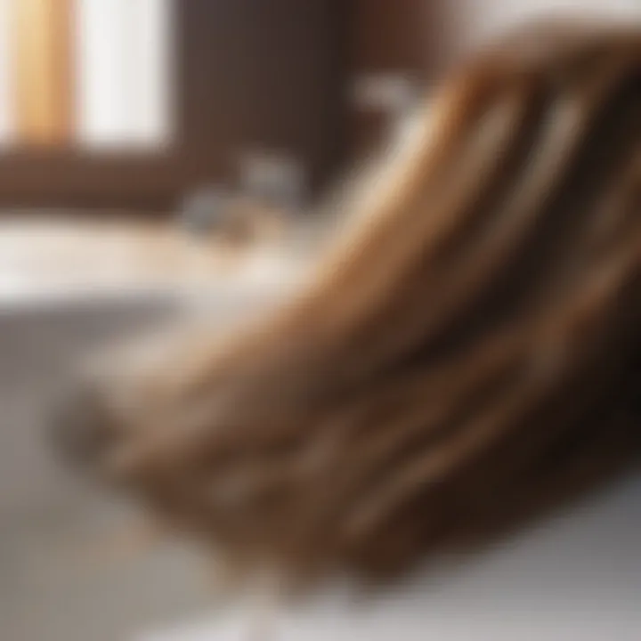 Hair Strands Blocking Drain Clogged Drain with Hair Strands