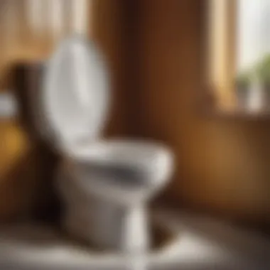 Illustration of water leaking from toilet base