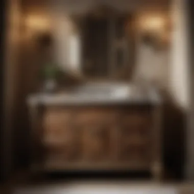 Antique Charm of Tuscan Vanity Tuscan Vanity with Antique Finish