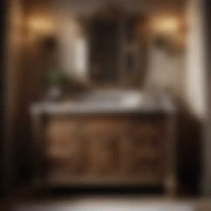 Antique Charm of Tuscan Vanity Tuscan Vanity with Antique Finish