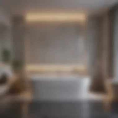Modern technology integrated in a bath setting
