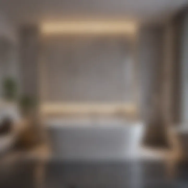 Modern technology integrated in a bath setting