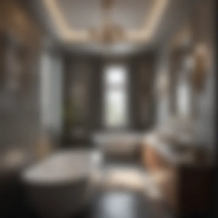 Sophisticated Two Story Bathroom Design Elegant two story bathroom showcasing modern design principles