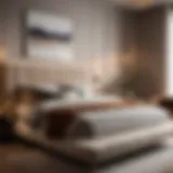 Elegant bedroom set with neutral tones and contemporary design