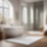 Luxurious Absorbent Bathroom Rug in Elegant White