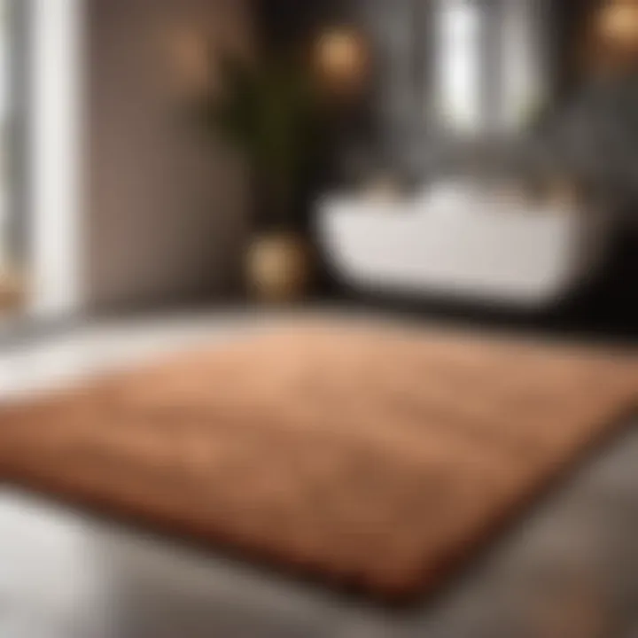Modern Geometric Design Absorbent Bathroom Rug