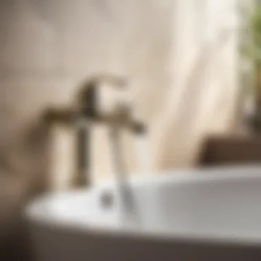 Luxurious Bath Filler with Hand Shower Luxurious Bath Filler with Hand Shower in Elegant Setting