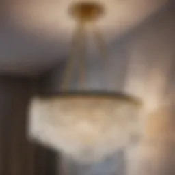 Elegant Crystal Chandelier in Bathroom