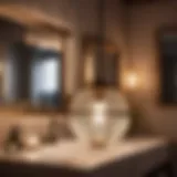 Elegant Bathroom Globe Pendant Light Fixture