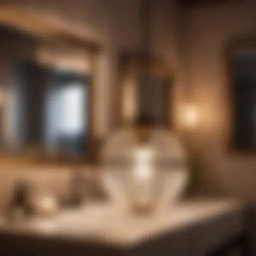 Elegant Bathroom Globe Pendant Light Fixture