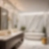 Elegant marble-inspired bathroom paint color