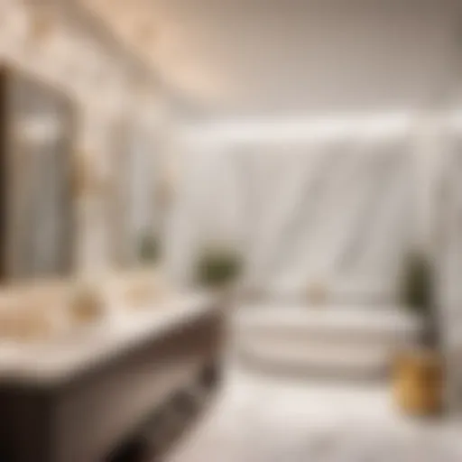 Elegant marble-inspired bathroom paint color