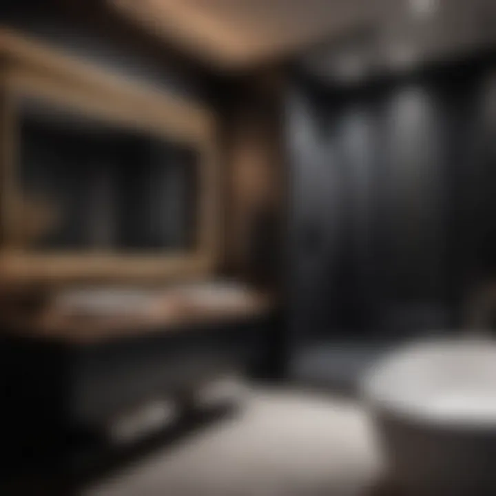 Sleek Matte Sophistication Modern matte black bathroom paint color