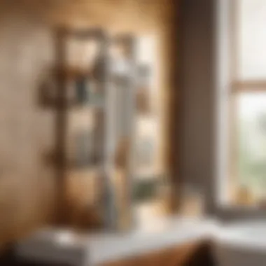 Organized Bathroom Space with Pole Caddy