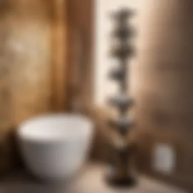 Space-Saving Bathroom Pole Caddy Solution