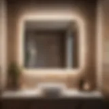 Luxurious bathroom vanity with elegant lighting