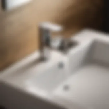 Modern bathroom sink drain lever installation