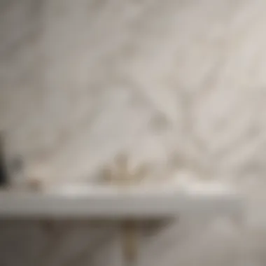 Intricate Veined Marble Bathroom Tile Luxurious marble bathroom tile with intricate veining details