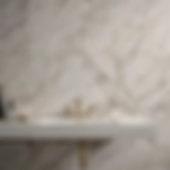 Intricate Veined Marble Bathroom Tile Luxurious marble bathroom tile with intricate veining details