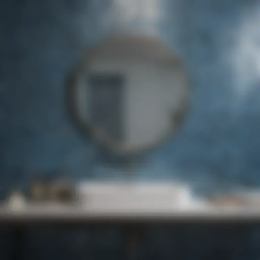 Elegant mosaic bathroom tile in serene blue tones