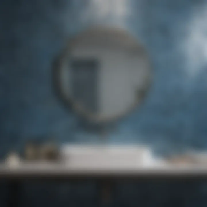 Serene Blue Mosaic Bathroom Tile Elegant mosaic bathroom tile in serene blue tones