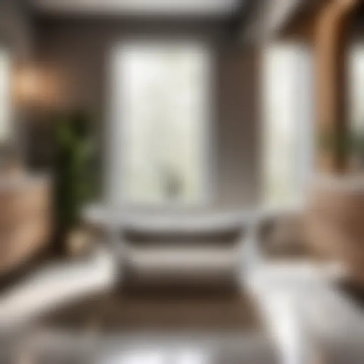 Sleek Design of a 54-Inch Long Bathtub with Chrome Fixtures