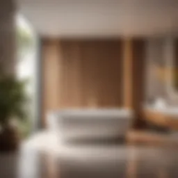 Luxurious 54-Inch Long Bathtub in Modern Bathroom Setting