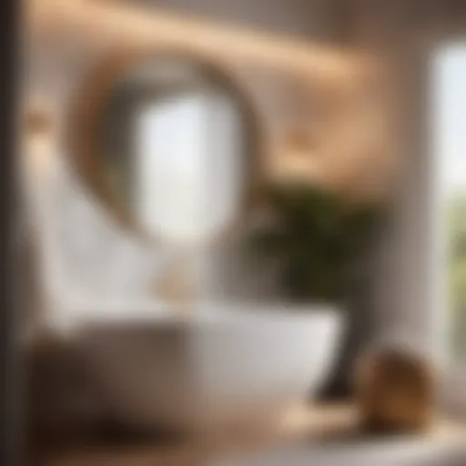 Elegant bathroom speaker setup
