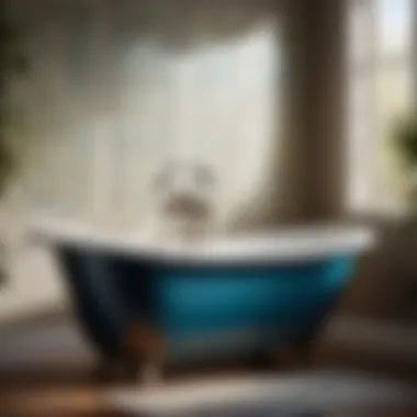 Detailed Close-up of Enamel Finish on 66-inch Cast Iron Alcove Bathtub
