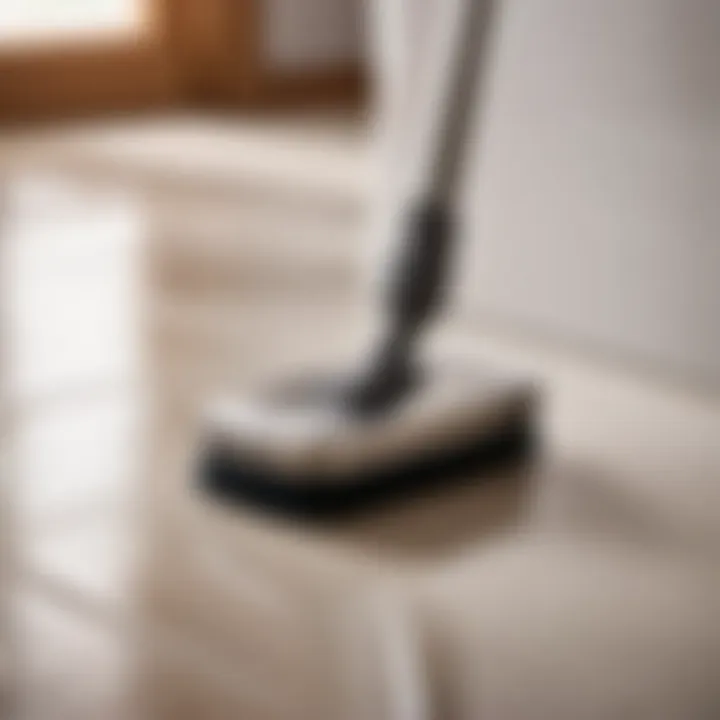Sleek Stainless Steel Bathroom Floor Cleaner Brush