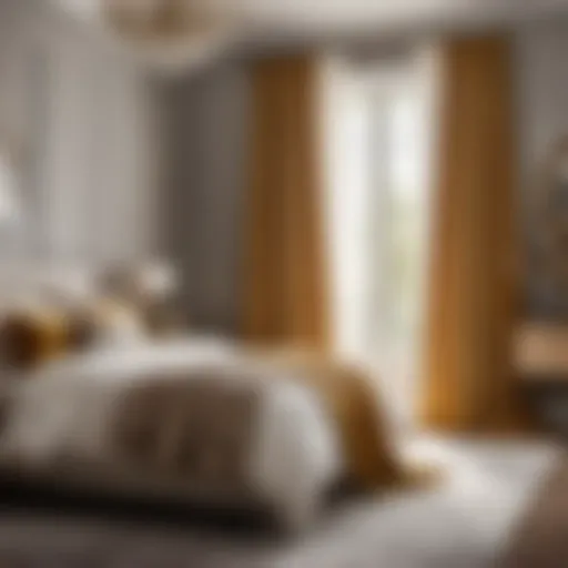 Elegant curtains in a modern bedroom setting