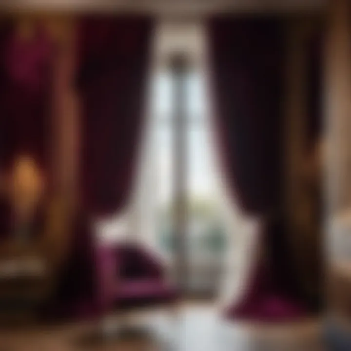Luxurious velvet curtains adding warmth and sophistication