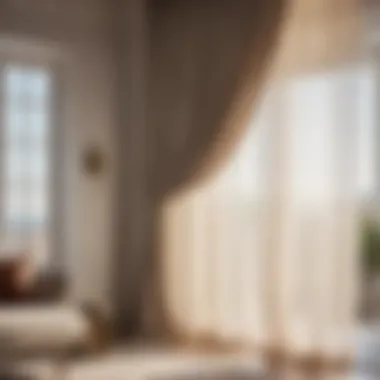 Airy Linen Fabrics Sheer linen curtains creating a light and airy ambiance