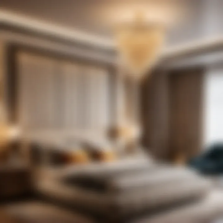 Elegant Bedroom Ambiance Elegant bedroom with warm lighting
