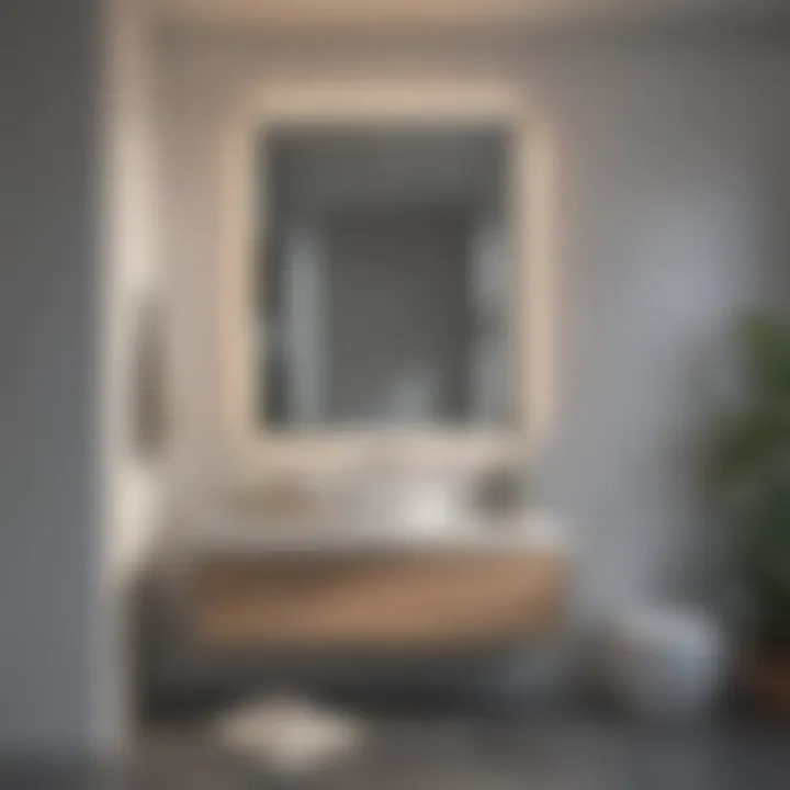 Sleek modern small bathroom vanity with minimalist design