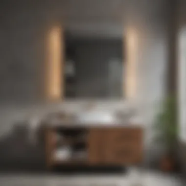 Space-saving small bathroom vanity with clever storage solutions