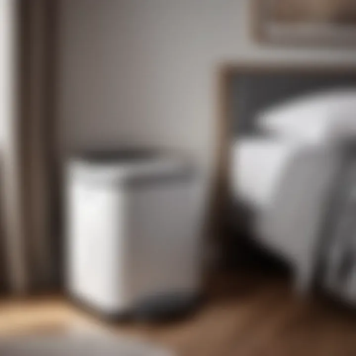 Compact size trash can for small bedrooms