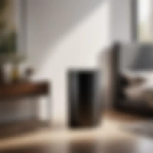 Elegant trash can in minimalistic design