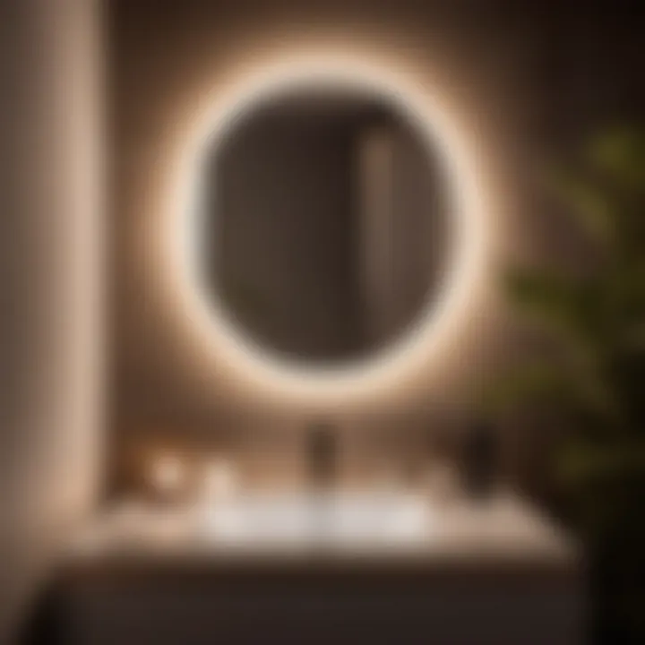 Subtle and adjustable brightness night light for bathroom ambiance